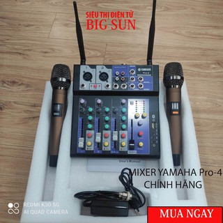 Mixer Yamaha Pro-4 USB/F4/G4 - Bộ trộn âm thanh Mixer Chuyên Karaoke, Livestream, Thu Âm Cao Cấp-Tặng Kèm 2 Micro