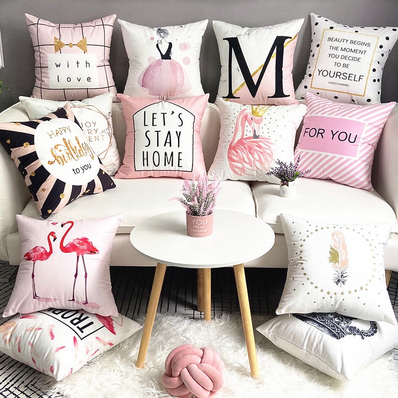 Gối Vuông Đệm Sofa Gối Đầu Giường Xe Hơi Văn Phòng Mềm mại thoáng khí