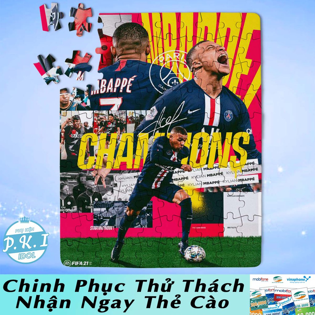 QUÀ TẶNG THỂ THAO - Tranh Ghép Kylian Mbappé - Hàng Việt Nam Xuất Khẩu