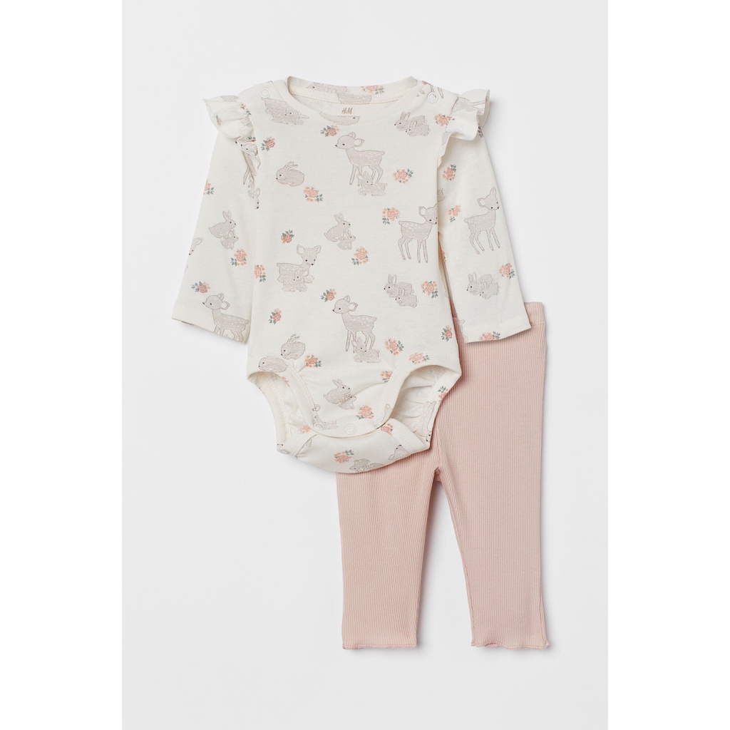 [H&amp;M AUTH] Set đồ sơ sinh newborn đầy tháng bé trai bé gái HM Auth