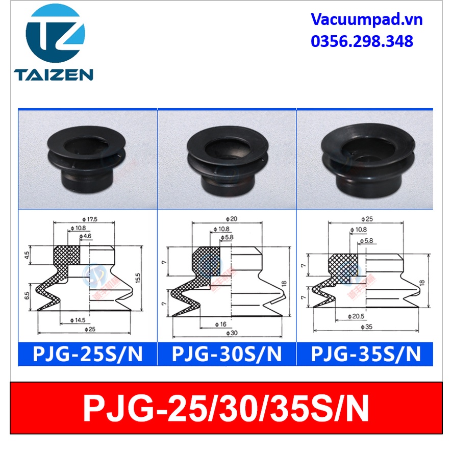 Giác hút chân không, đầu hút khí nén PJG-2~80