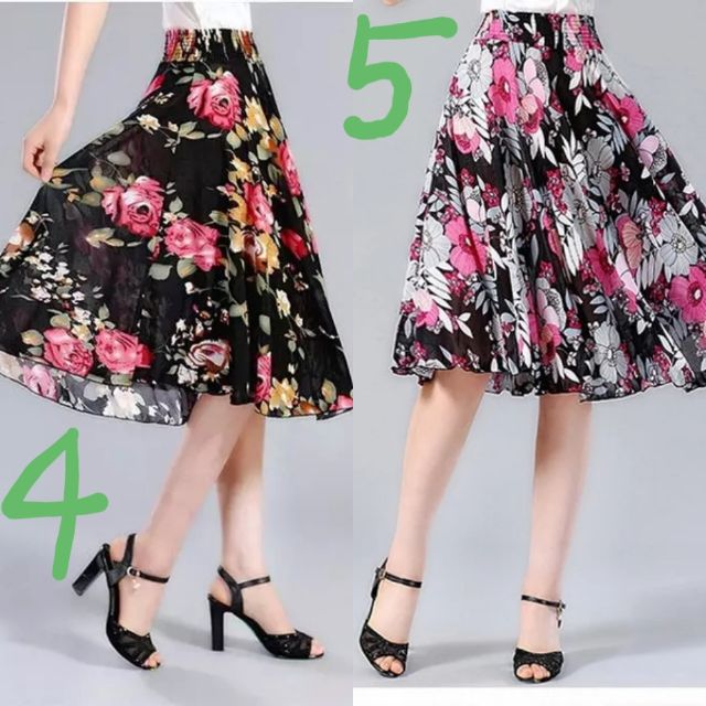 Chân váy xòe dài nhiều mẫu