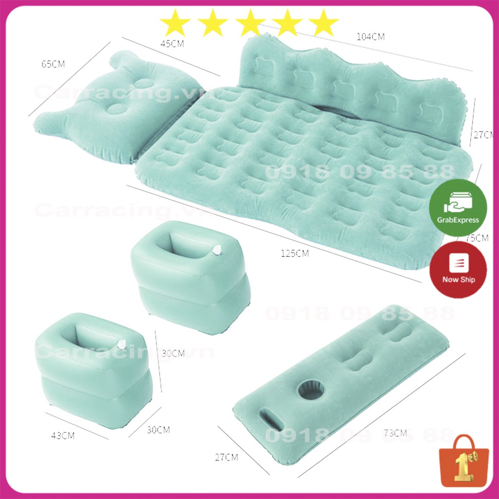 Đệm Hơi Ô Tô CARRACING Nệm Hơi Xe Ô tô Cao Cấp Chân Đế Rời - Loại Giường Nằm SIÊU DÀY Xe Hơi - Xe oto 4 , 5 , 7 chỗ | BigBuy360 - bigbuy360.vn