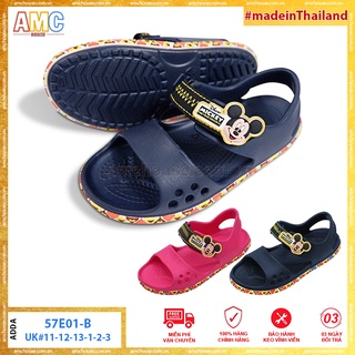 Giày sandal Thái Lan bé trai bé gái đi mưa nhựa đúc siêu nhẹ, quai dán ADDA 57E01-B1