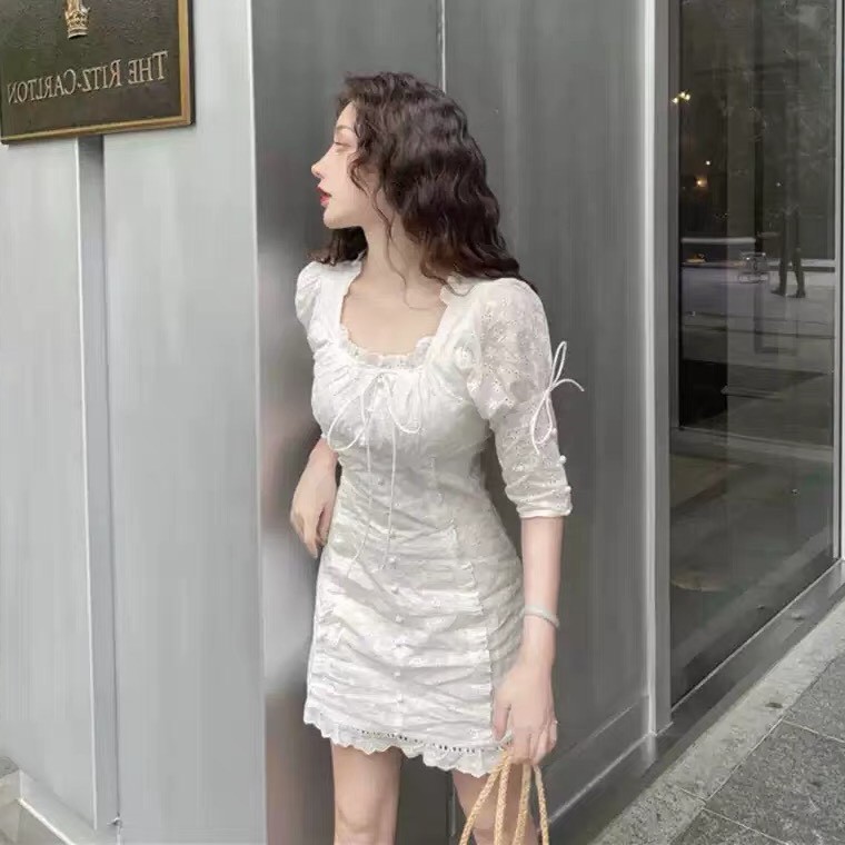 Đầm dự tiệc body dáng ôm đuôi cá, Váy body dự tiệc trắng tay lỡ phong cách ulzzang Hàn Quốc V11 - Peyy Clothing | BigBuy360 - bigbuy360.vn