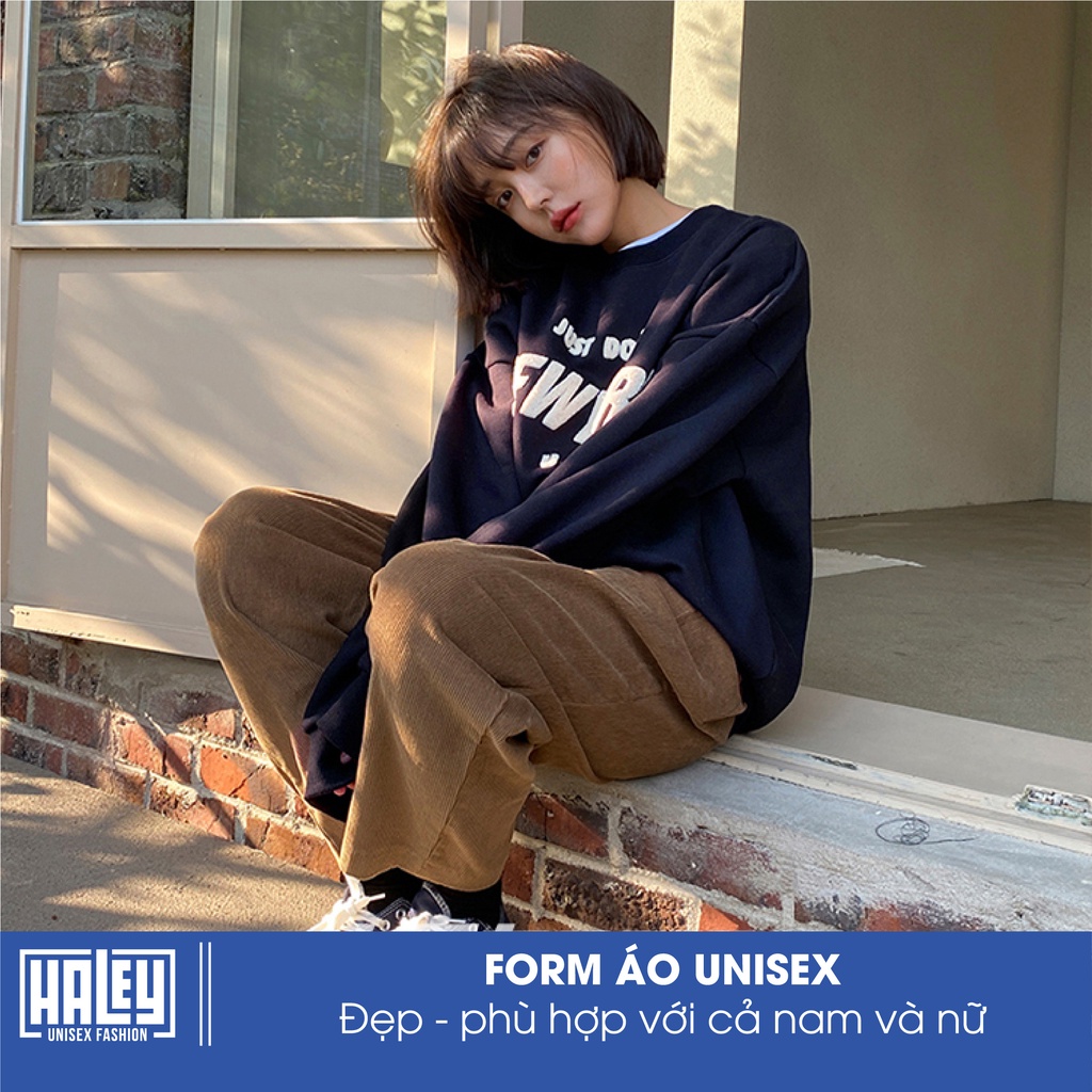 Áo Sweater Nam Nữ HALEY Newyork phong cách Hàn Quốc cá tính, Chất nỉ bông đẹp mã HD215