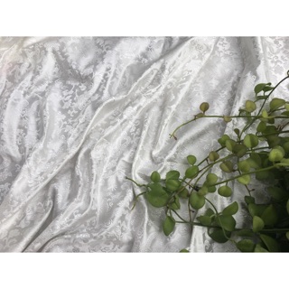 Gấm Thượng Hải hoạ tiết rồng trắng
