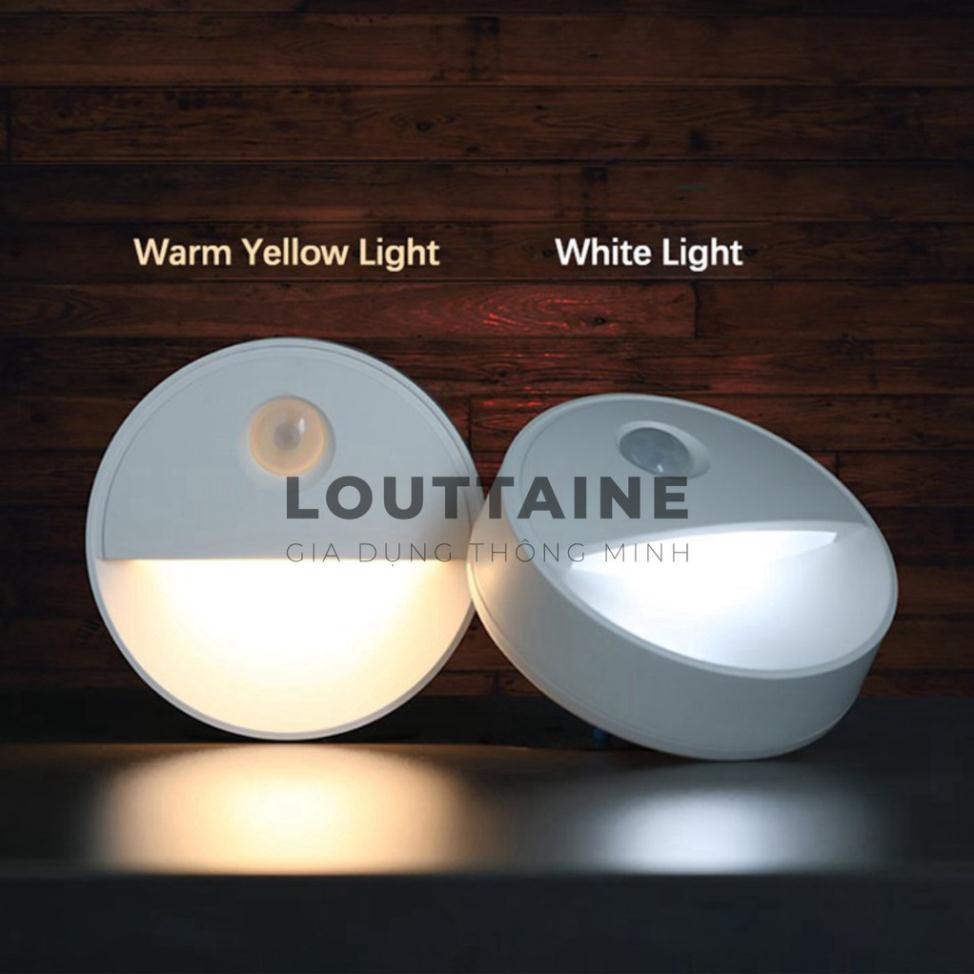 Đèn LED tròn cảm ứng chuyển động cao cấp gắn tủ quần áo/hành lang/cầu thang/phòng ngủ/phòng tắm