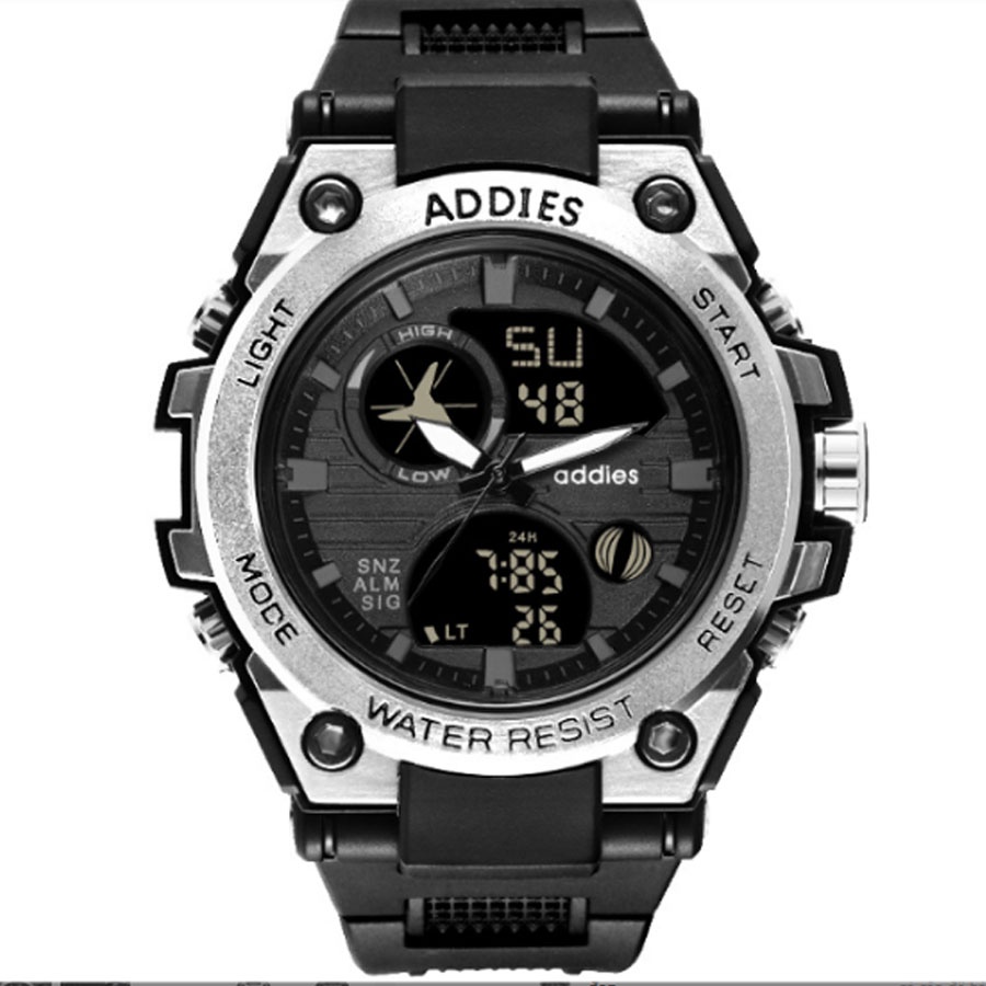 Đồng hồ thời trang nam addies dạ quang, đồng hồ phát sáng đeo tay, đồng hồ thể thao nam chống nước