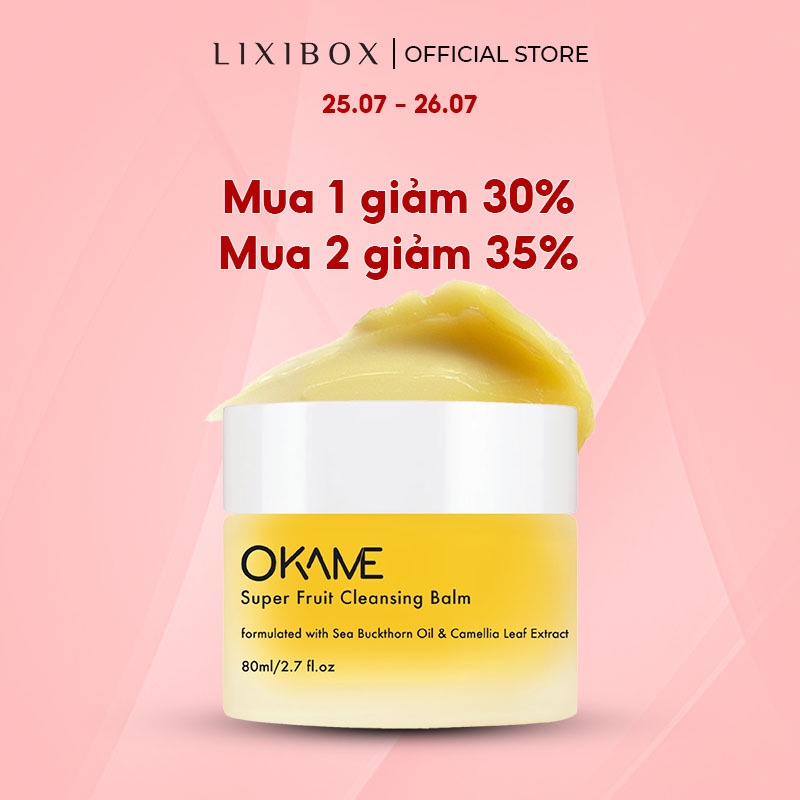[HB Gift] Sáp Tẩy Trang fullsize cho da nhạy cảm và mẹ bầu Okame Super Fruit Cleansing Balm - 80ml