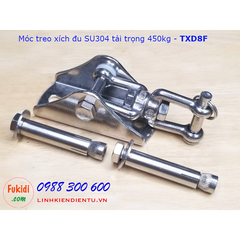 Móc treo xích đu, treo ghế đu, hình nỉa SU304 tải 450kg - TXD8F