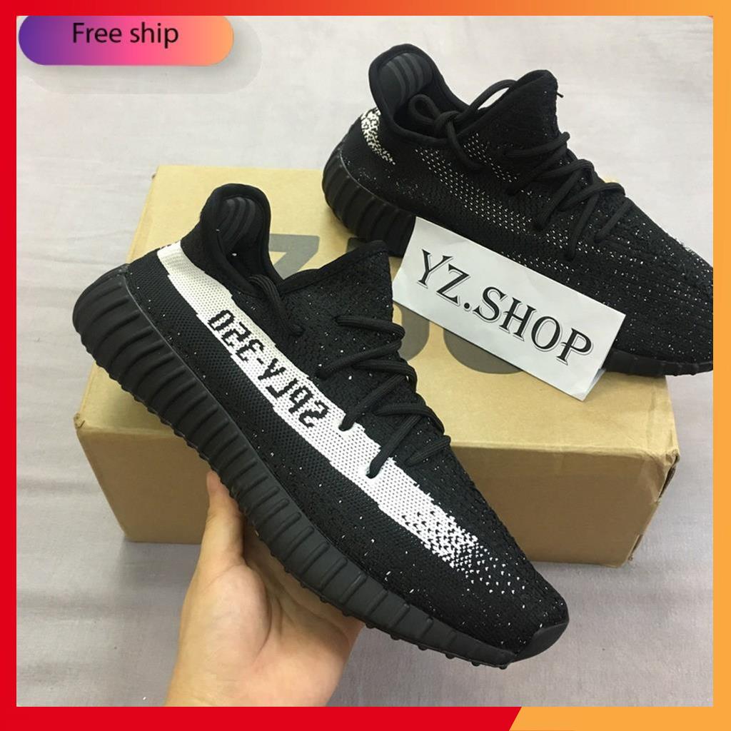 Giày Sneaker, Giày Thể Thao YZ350 Đen Vạch Trắng Nam Nữ MSP86828 MSP64928