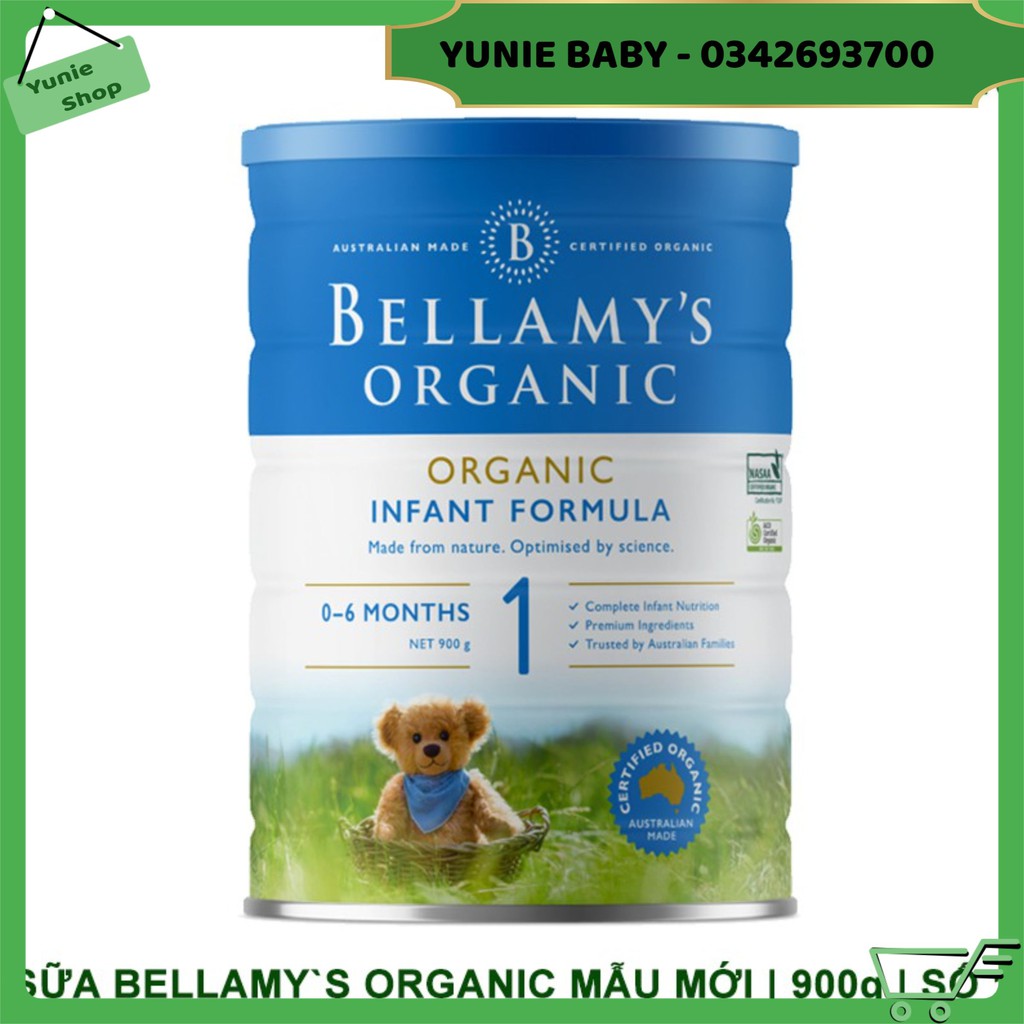 [KÈM QUÀ TẶNG][Date 2023] Sữa Bột Bellamy's Organic Công Thức Số 1/Số 2/Số 3 900gr
