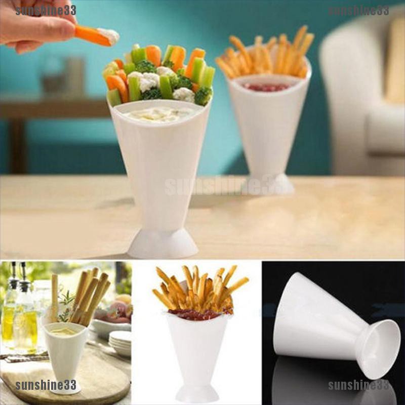 Giá Đỡ Tự Đứng 2 Trong 1 Hình Nón Chiên Khoai Tây / Khoai Tây Kèm Khuôn Cắt
