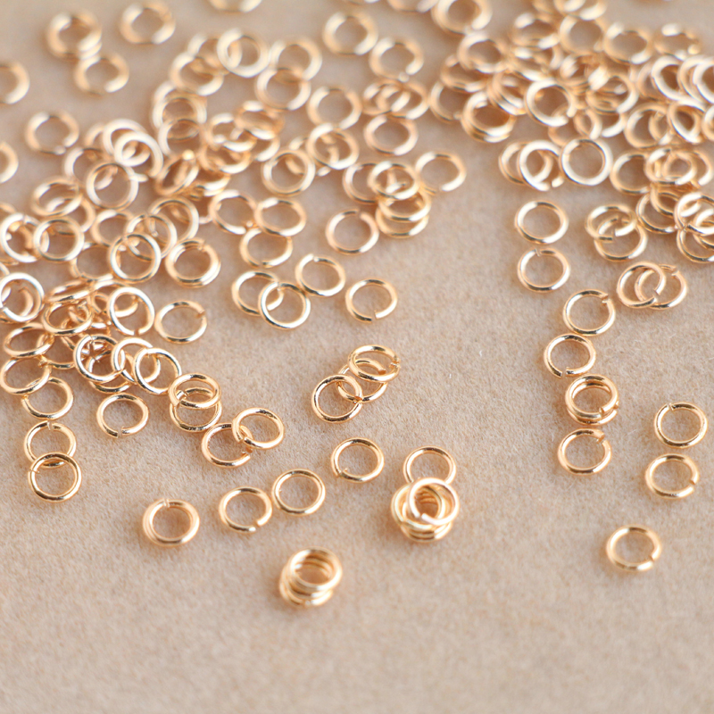 Set 50 Nhẫn Mở Mạ Vàng 14k Dùng Làm Trang Sức Thủ Công