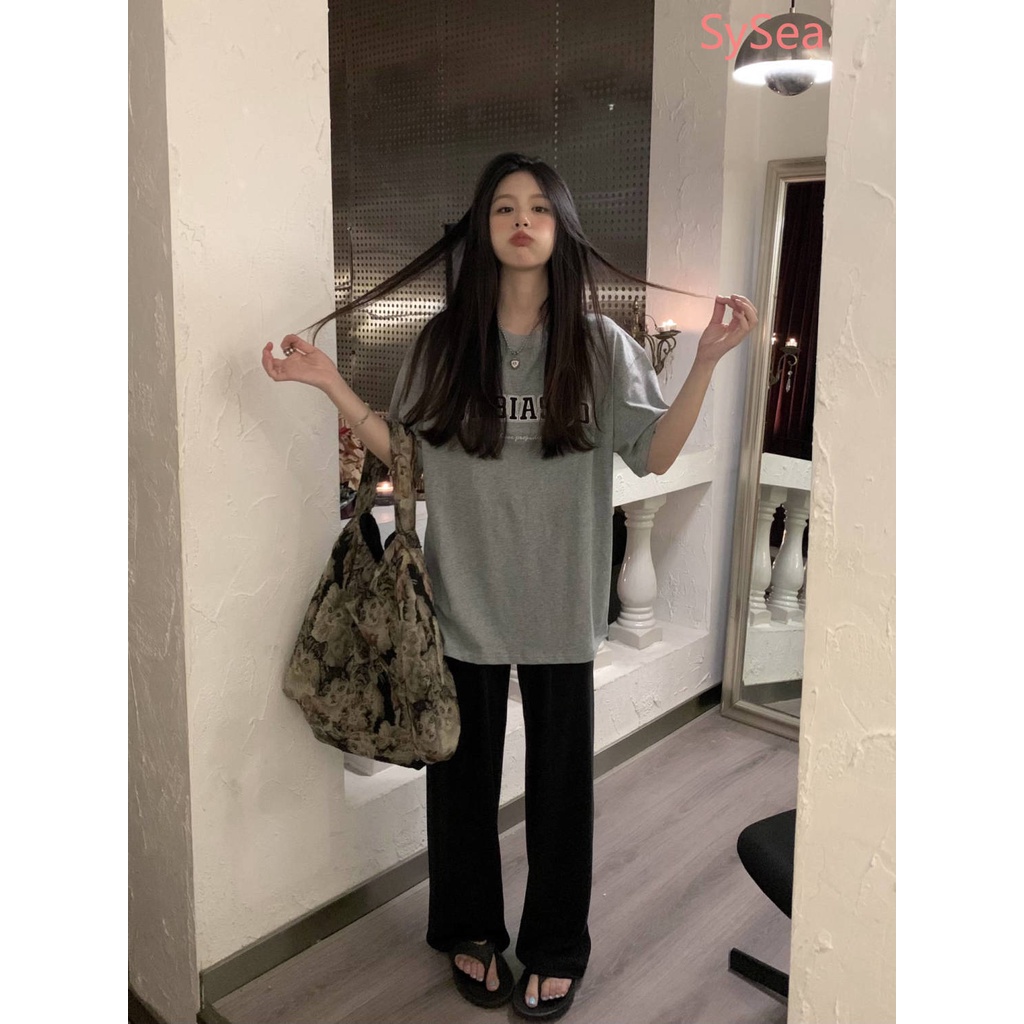 Áo Thun Dáng Rộng In Chữ Thời Trang Mùa Hè Dành Cho Nữ