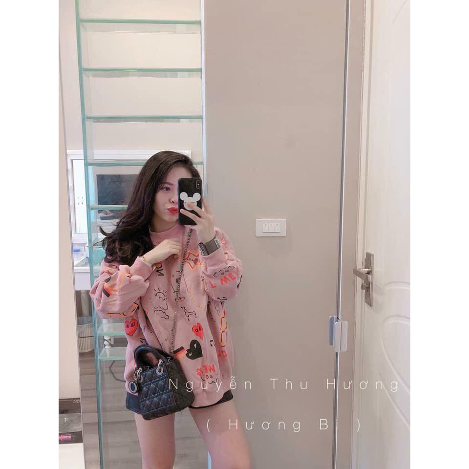 Áo nỉ lông hồng
