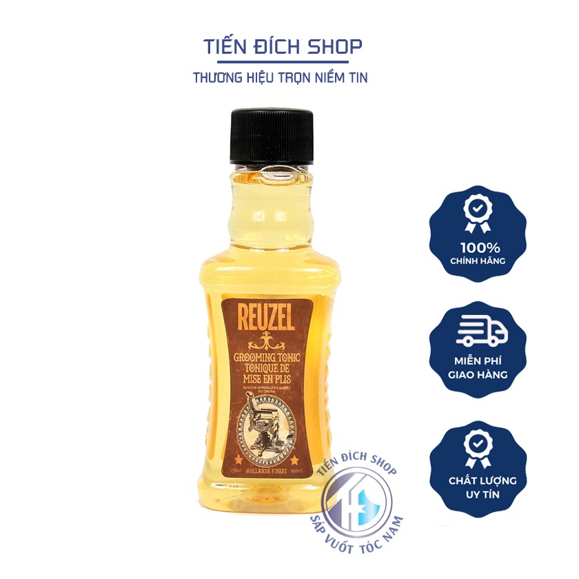 Tạo phồng & dưỡng ẩm tóc  Reuzel Grooming Tonic 100ml chính hãng