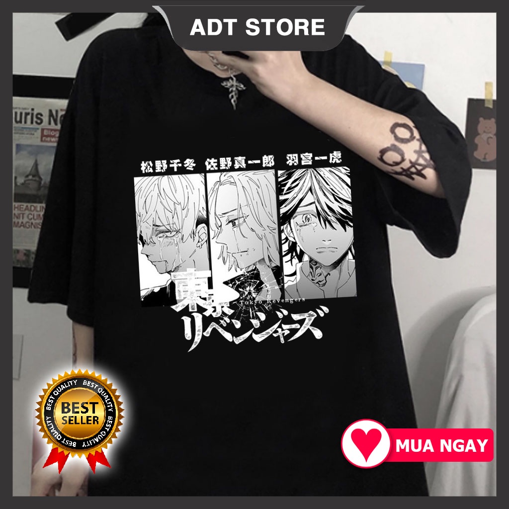 Áo thun unisex Tokyo Revengers Harajuku Anime Hanemiya Kazutora Matsuno Chifuyu Sano Manjiro anime manga mẫu mới cực châ