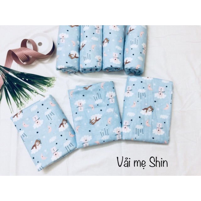 Vải xô nhật 2 lớp siêu cute