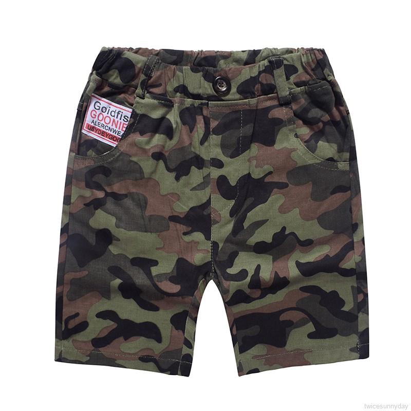 Quần short họa tiết rằn ri cho bé trai