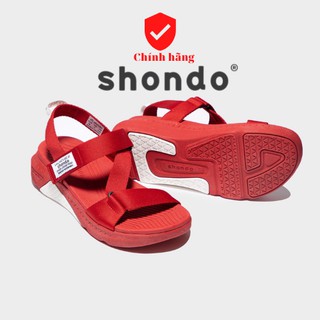 Sandals Shondo F7 Racing đế đỏ phối trắng quai đỏ F7R6262 thumbnail