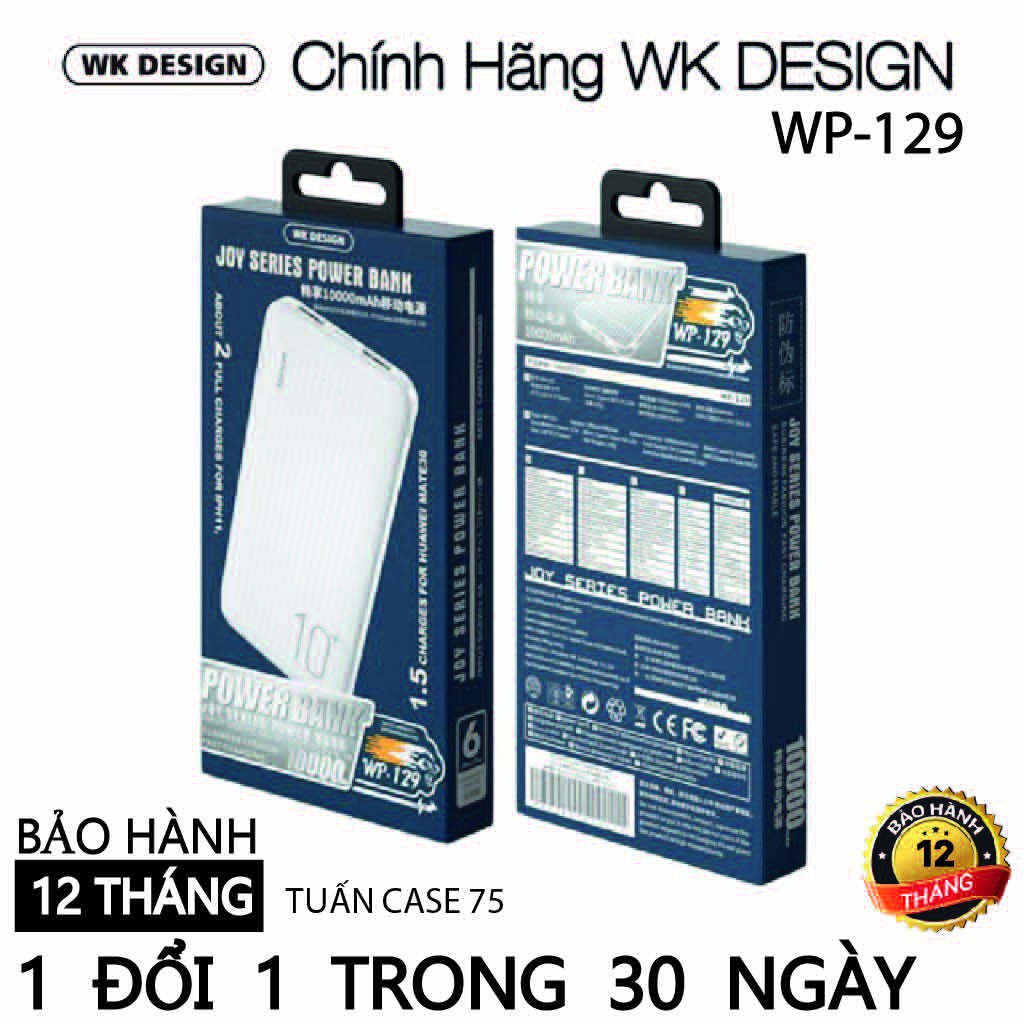 [chính hãng ] PIN Sạc dự phòng chính hãng WP-129 Pin 10.000MAH - - 11 PRO MAX