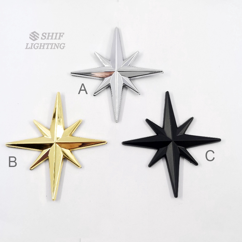 Miếng dán kim loại hình ngôi sao trang trí xe hơi