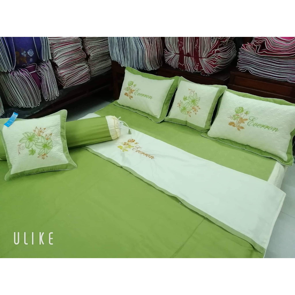 Bộ Ga Gối Cotton Satin Cao Cấp sang Trọng Nằm Êm Ái Thoáng Mát Phù Hợp Cho Mùa Hè