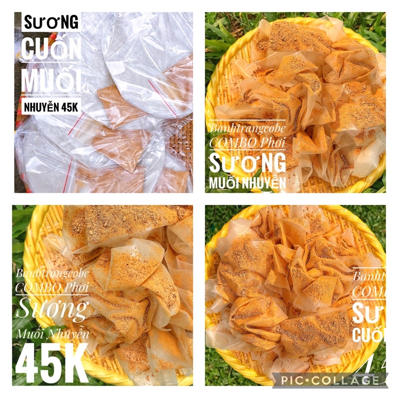 [ COMBO SIÊU GHIỀN ] Bánh Tráng Phơi Sương 300gr + 50gr Muối Ngon