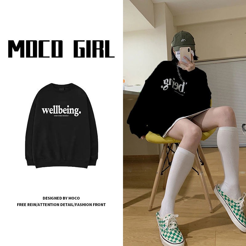 Áo thun nữ tay dài dáng rộng in chữ phong cách Hàn Quốc | BigBuy360 - bigbuy360.vn