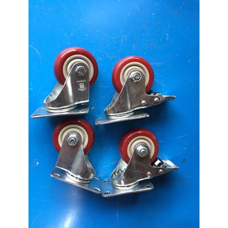 Bộ 4 bánh xe chịu tải 150kg, bộ 4 bánh xe đường kính 8cm.2 bánh phanh,2xoay), bánh xe đẩy hàng cao cấp
