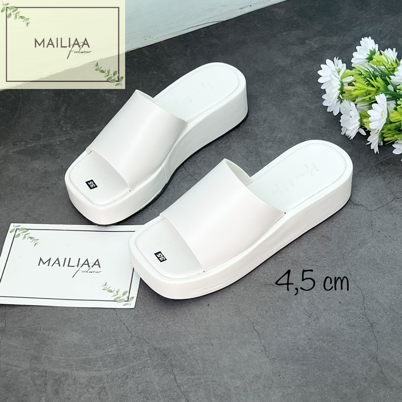 Dép nữ đế xuồng 4,5 cm MAILIAA quai bảng ngang mang ôm chân đế siêu nhẹ