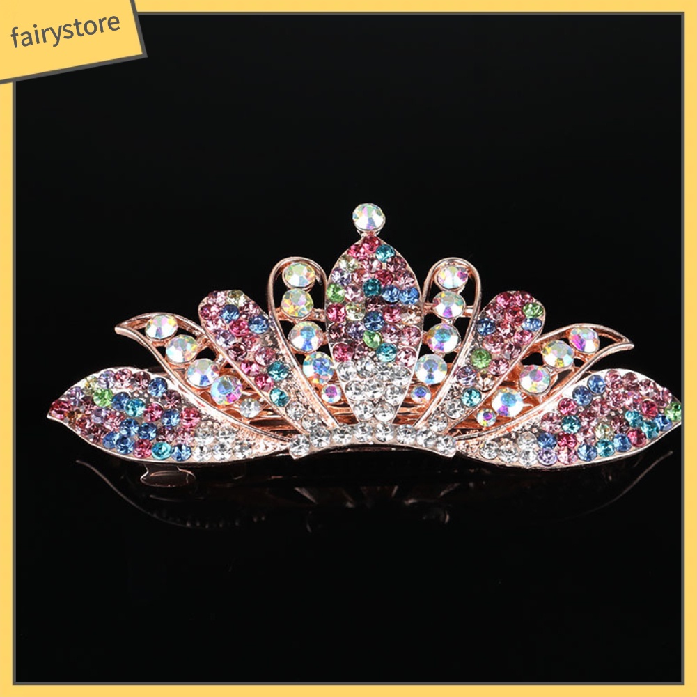 Kẹp Tóc Hình Vương Miện Đính Đá Thời Trang Cho Nữ