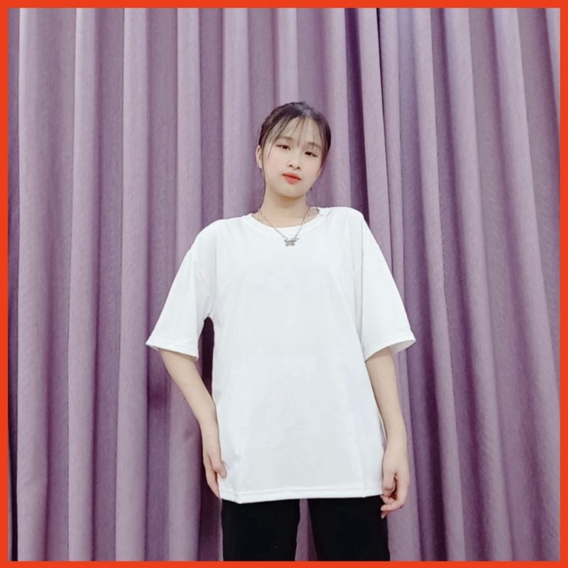 Áo thun cổ tròn nam nữ , Áo phong basic tee Unisex tay lỡ from rộng chất vải cotton 100%