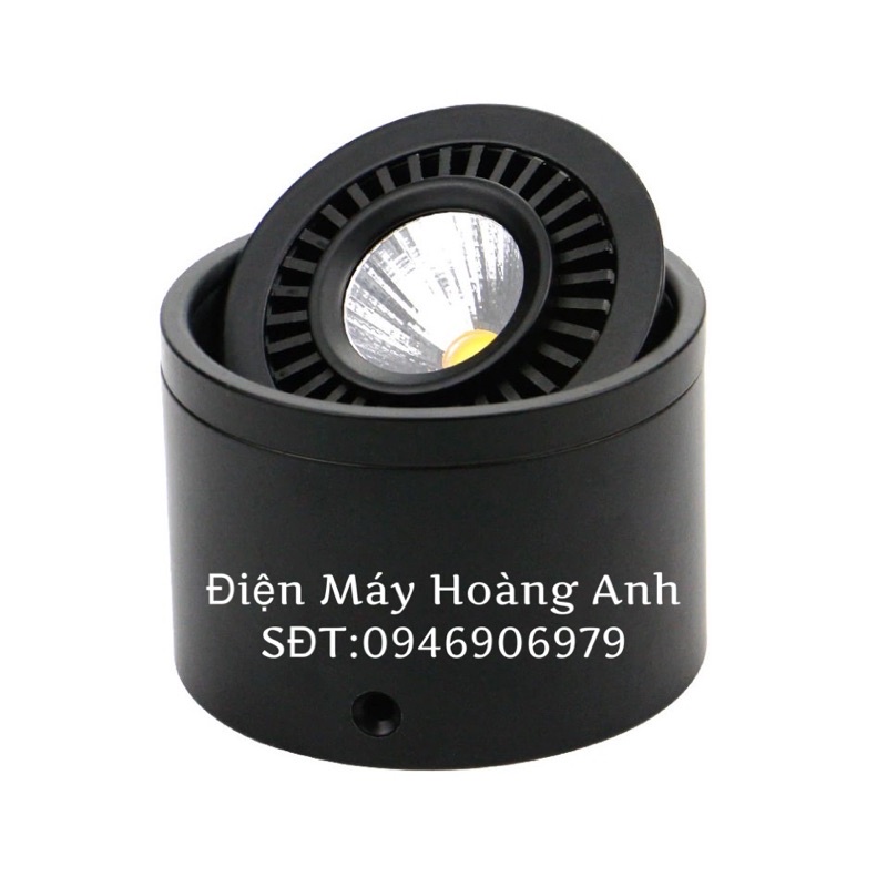 [ Bảo hành 2 năm ] Đèn Led ống bơ mắt COB xoay 360 độ thân trắng,thân đen ÁNH SÁNG MÀU TRẮNG,VÀNG 7W,12W- Lỗi 1 đổi 1