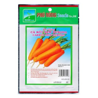 [ Phú Nông] Hạt Giống Cà Rốt NEW KURODA Phú Nông 2gr