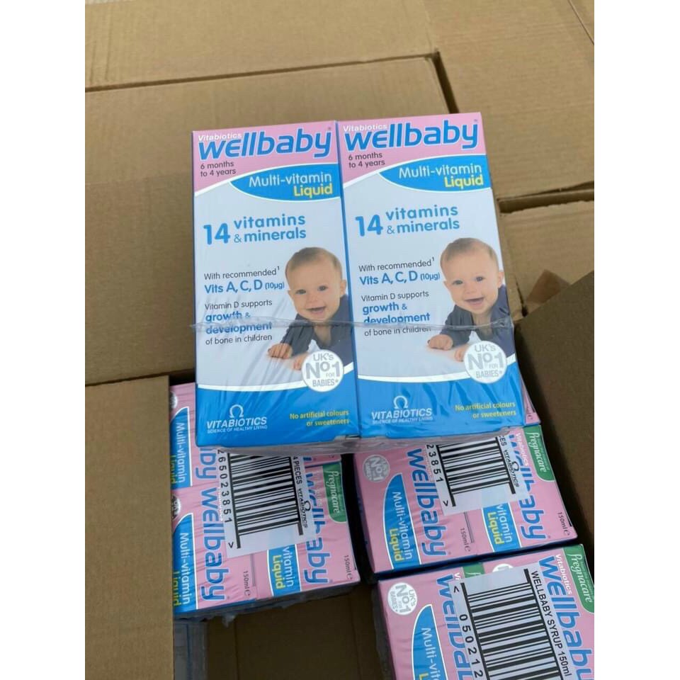 Wellbaby Multivitamin liquid [UK] - Vitamin Tổng Hợp Cho Bé 6 tháng - 4 tuổi