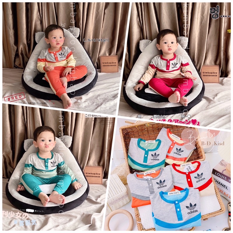 Bộ minky dài cho bé ❤️ freeship ❤️ đồ ngủ cho bé trai bé gái minky mom chính hãng