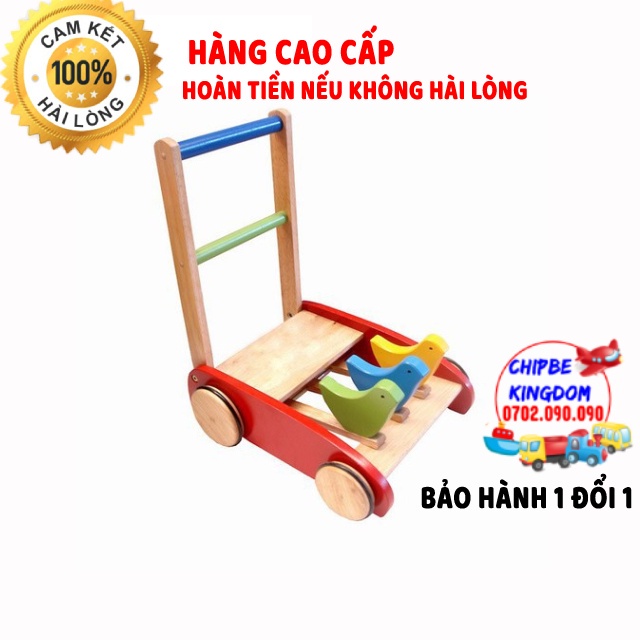 (Xưởng Sx - tuyển sỉ) Xe tập đi gỗ cao cấp - xe gà tập đi hình con gà cho bé SIÊU chắc chắn
