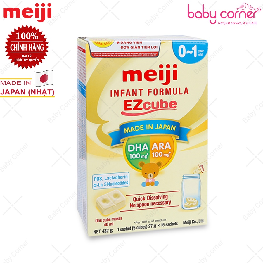 [HSD 2/3/2023] SỮA BỘT MEIJI INFANT FORMULA EZ CUBE SỐ 1 HỘP 432G