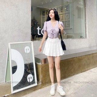 CHÂN VÁY XÒE XẾP LY BASIC ZAREEN VAA28 TRẮNG