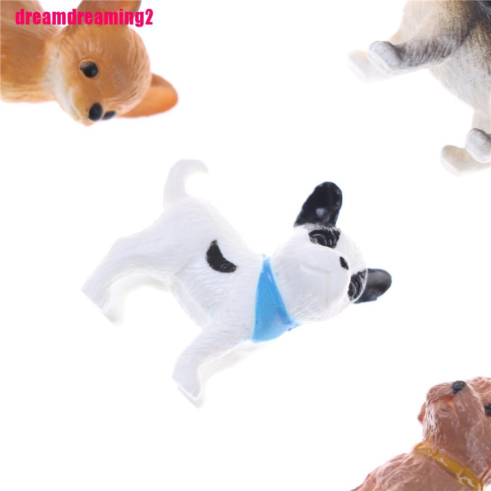 Bộ 6 Chú Chó 3d Dễ Thương Dùng Trang Trí