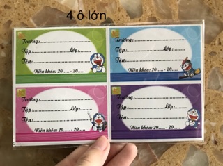 Giấy nhãn học sinh nhiều size