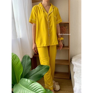 ĐỒ BỘ MẶC NHÀ PYJAMA DÀI - VÀNG