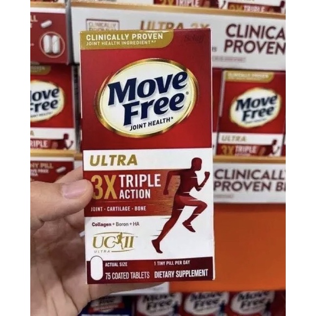 🏃🏻‍♂️🏃🏻‍♀️[HSD 03/2024] Viên Uống Bổ Xương Move Free Joint Health Ultra Triple Action 75 Viên của Mỹ