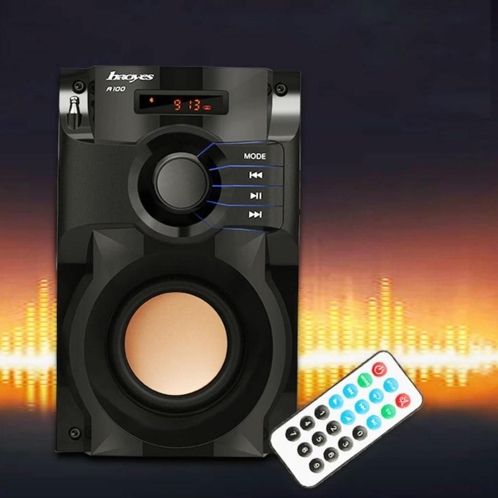 Loa Nghe nhạc Bluetooth Cao Cấp Super Bass RS - A100 FM, TF, Aux điều khiển từ xa tiện dụng