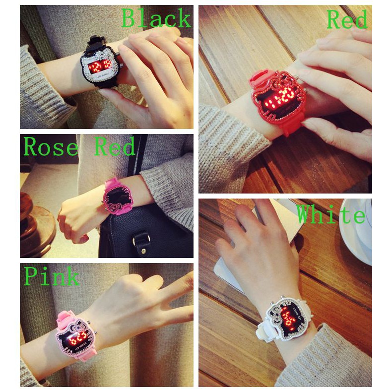 Đồng Hồ Điện Tử Hình Hello Kitty Đính Đá Cho Nữ | BigBuy360 - bigbuy360.vn