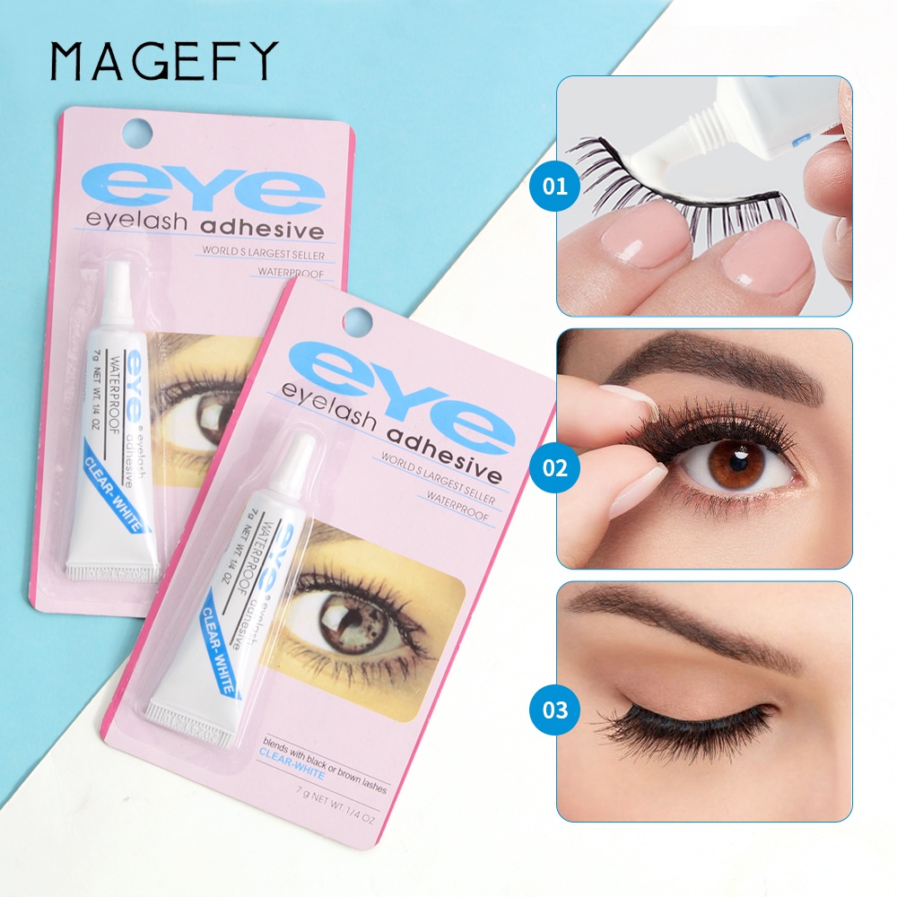 Keo dán lông mi giả MAGEFY màu trắng chống thấm nước nhanh khô dành cho làm đẹp