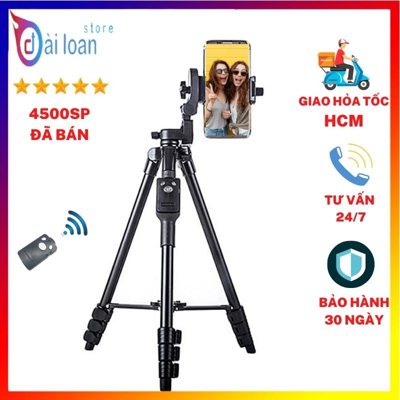 Tripod - Chân đế điện thoại, chân đế máy ảnh Yunteng VCT 5208 kiêm giá đỡ có remote Bluetooth điều...